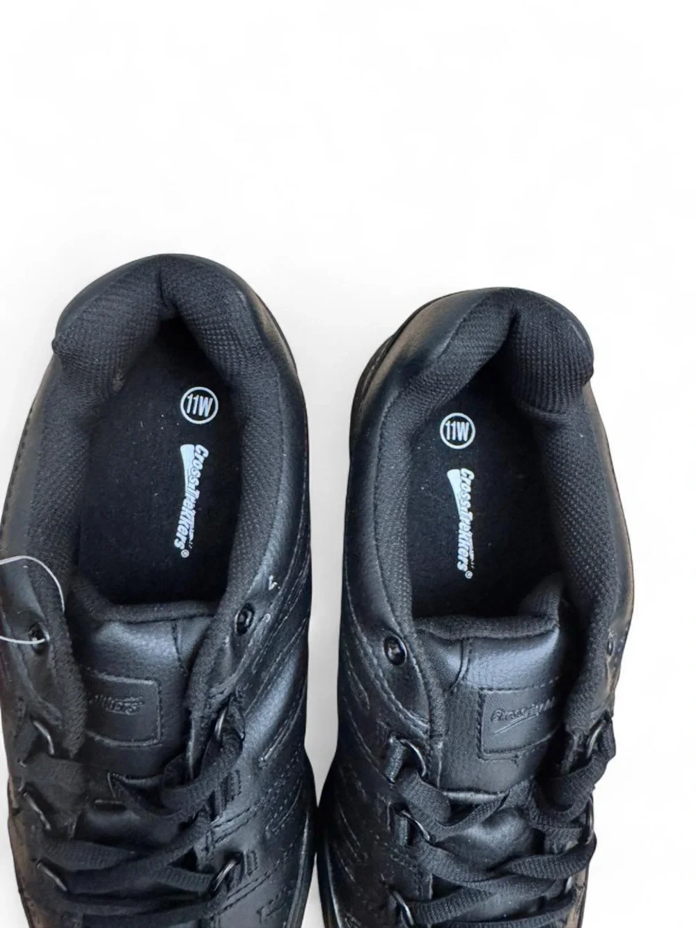 Men's Wide Width Black Work Sneakers